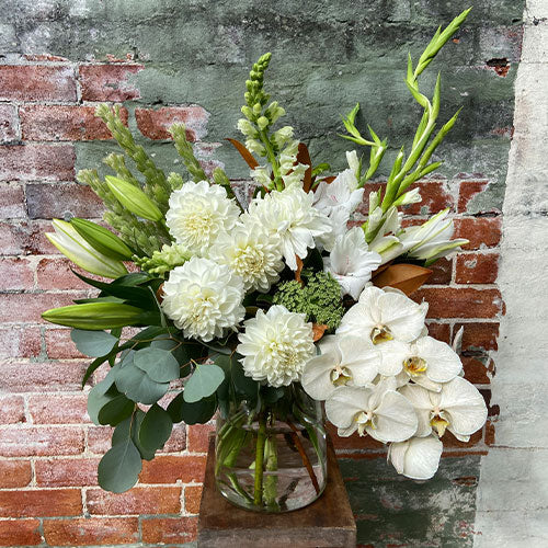 All whitw flower bouquet, Luna | Haven Botanical