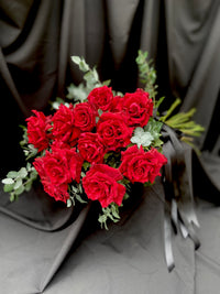 Thumbnail for Valentine's Day Red Rose Bouquet - Long stemmed red roses - Classic Rose Bouquet - Haven Botanical