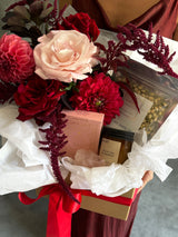 The Lovers Gift Box - Haven Botanical - Loco Love Chocolates - Drift and Co candle - Byron Bath Organics Rose Bath Tea