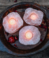 Rose Quartz Tea Light Holder - Haven Botanical